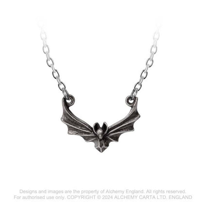 Alchemy Gothic The Attic bat necklace antique pewter gothic bat pendant