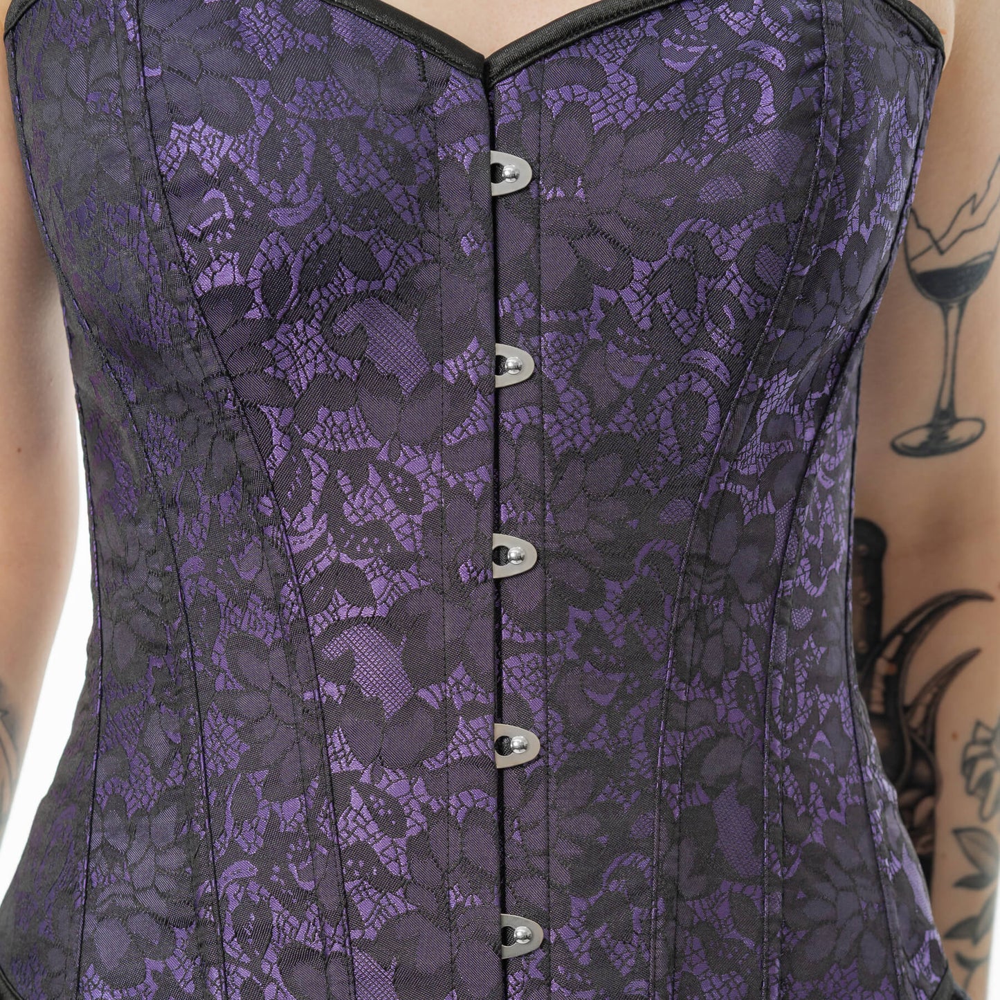 Vixxsin Amethyst Lace Gothic Corset