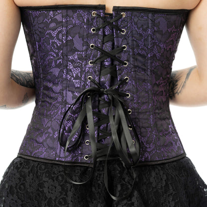Vixxsin Amethyst Lace Gothic Corset