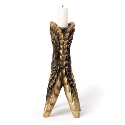 Alchemy Gothic – Angel Wing Candle Holder Antique Gold Celestial Gothic Decor