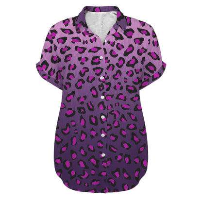 Front view of ANTIBrand Pink Panther Print short sleeve shirt