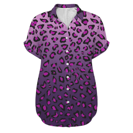 Front view of ANTIBrand Pink Panther Print short sleeve shirt