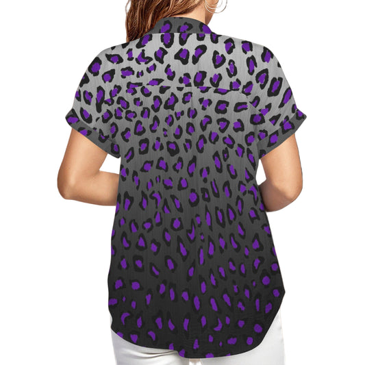 Gothic short sleeve blouse with Steel Panther design by Ka