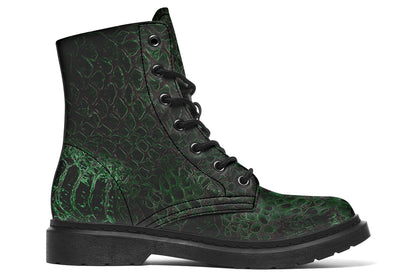 Dragon scale effect black alternative boots