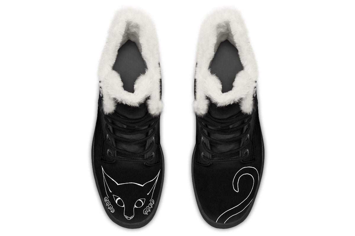 ANTIBrand Peekaboo Kitten fleece lined boots