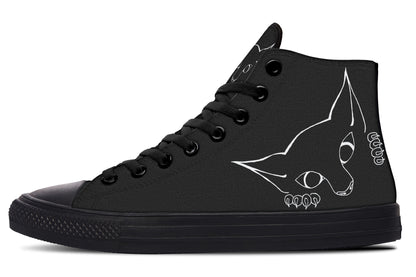 ANTIBrand Peekaboo Kitten high top trainers black sole