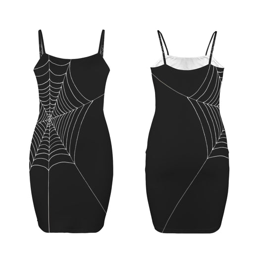 ANTIBrand goth dress with spiderweb print