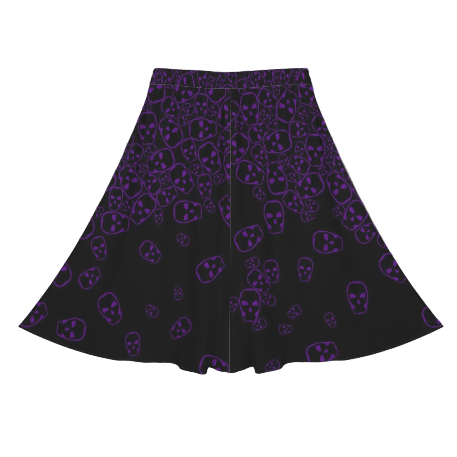Alternative fashion skull print skirt with pockets