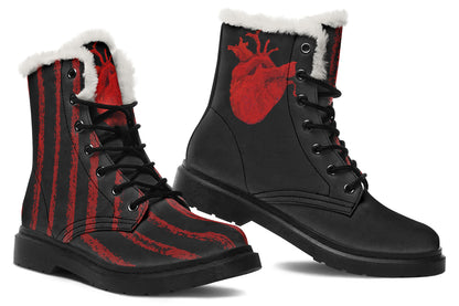 ANTIBrand Uncaged Heart fleece lined goth boots