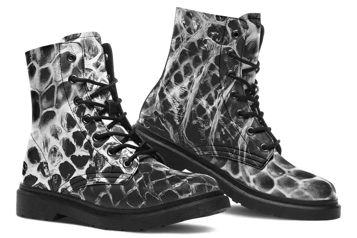 ANTIBrand Shedding Skin snakeskin effect boots