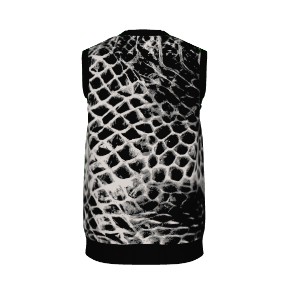 Monochrome snake skin effect ANTIBrand knitwear vest