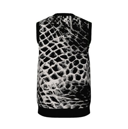 Monochrome snake skin effect ANTIBrand knitwear vest