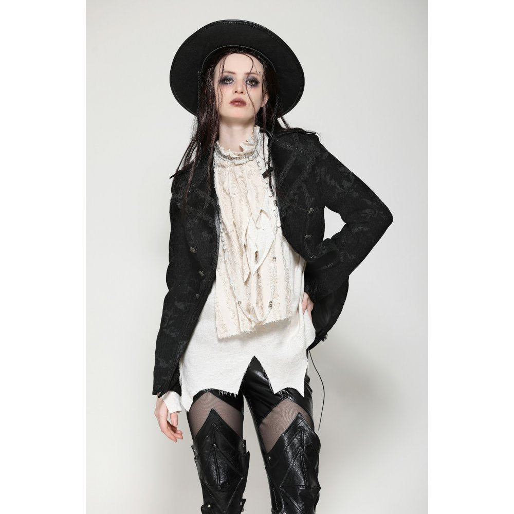 Dark in Love Arwen Black Brocade Jacket - Kate's Clothing