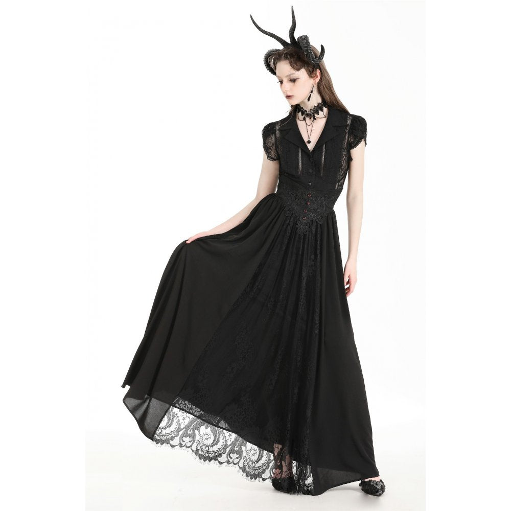 Dark in Love Evrin Embroidered High Waisted Maxi Skirt
