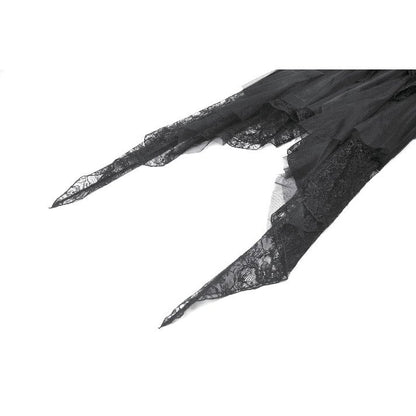 Dark in Love Morgana Gothic Off-Shoulder Lace Hem Dress