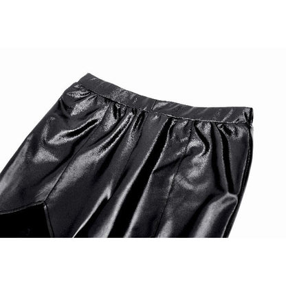 Dark in Love Isadora Faux Leather Spliced Leggings - Kate's Clothing
