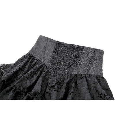 Dark in Love Gaslight Requiem Tiered Lace Skirt