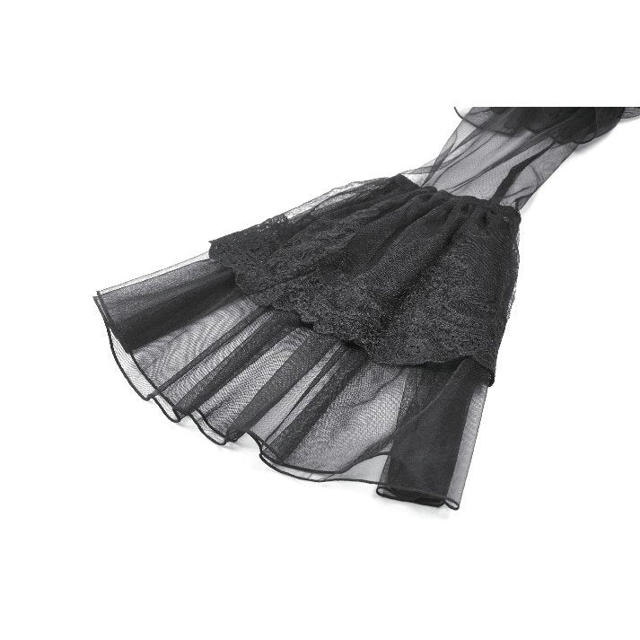 Dark in Love High Neck Mesh Lace Cold-Shoulder Dress