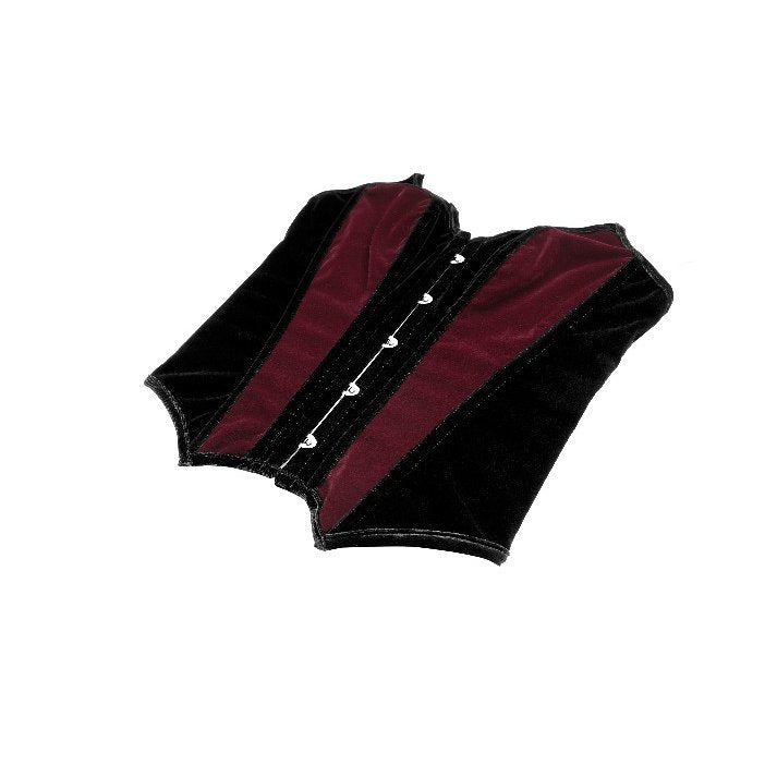 Dark in Love Crimson Vampiric Velvet Corset Top