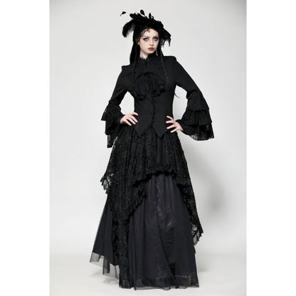 Dark in Love Odesia Gothic Ruffled Ladies Shirt - Kate's Clothing