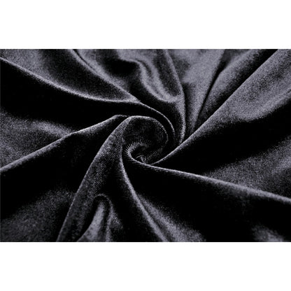 Dark in Love Melisandre Embroidered Velvet Mesh Goth Skirt in Black