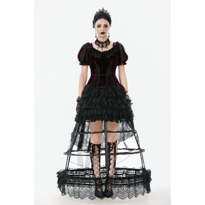 Dark in Love Isolde Velvet & Lace Puff Sleeve Bolero