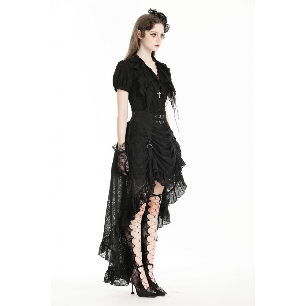 Dark in Love Halia Gothic Hi-lo Skirt - Kate's Clothing
