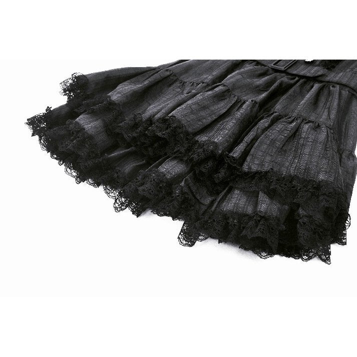 Dark in Love Anita Striped Brocade Mini Dress - Kate's Clothing