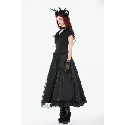 Dark in Love Belladonna Floor-Length Goth Skirt