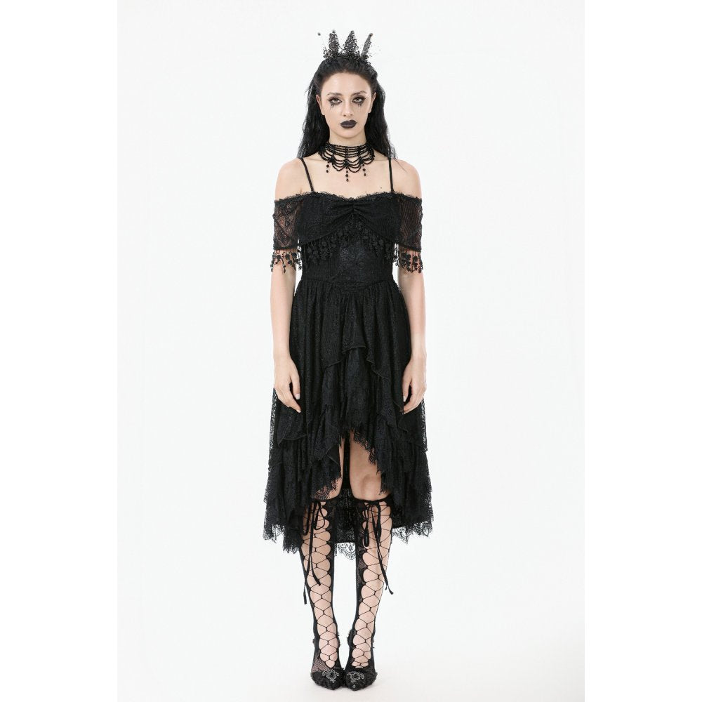 Dark in Love Soraya Gothic Lace High-Low Dress
