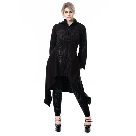 Vixxen Basilica Cathedral Style Printed Zip Up Hoodie