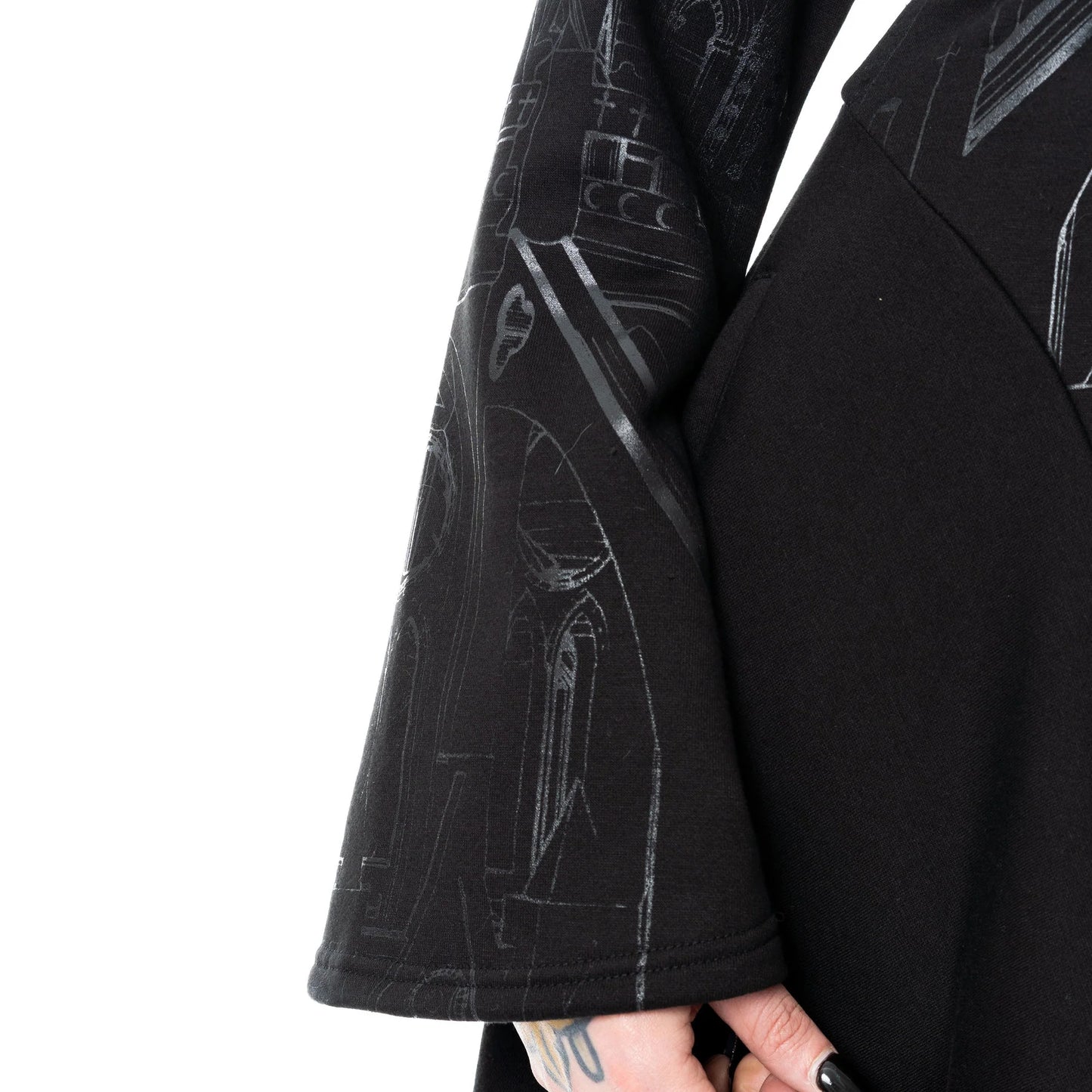 Vixxen Basilica Cathedral Style Printed Zip Up Hoodie