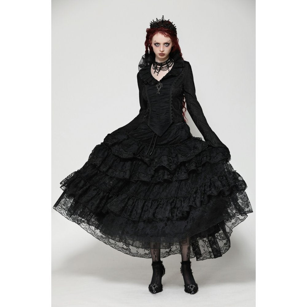 Dark in Love Cressida Gothic Princess Layered Cake Skirt - Kate's Clothing