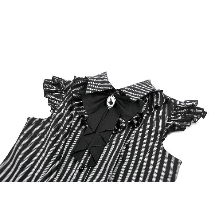 Dark in Love Crow Emblem Swallowtail Blouse