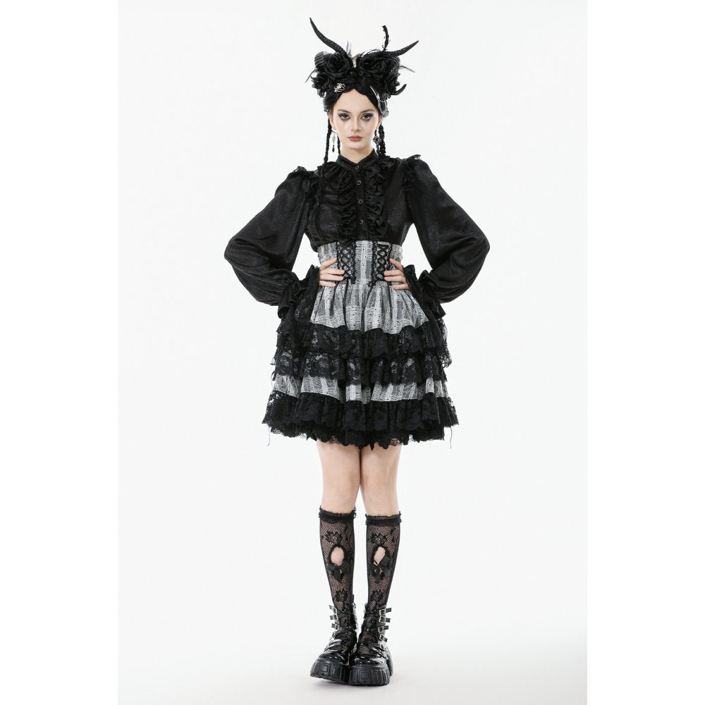 Dark in Love Hexa Layered Tartan Skirt