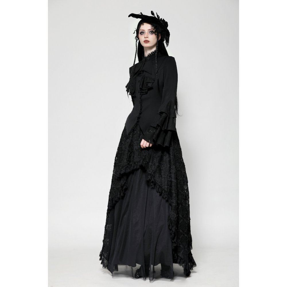 Dark in Love Odesia Gothic Ruffled Ladies Shirt - Kate's Clothing