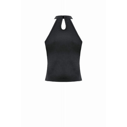 Punk Rave Bondage Mesh Panel Buckle Top