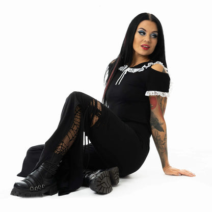 Innocent Lifestyle Ladies Birdie Long Leg Pants in Black - Kate's Clothing