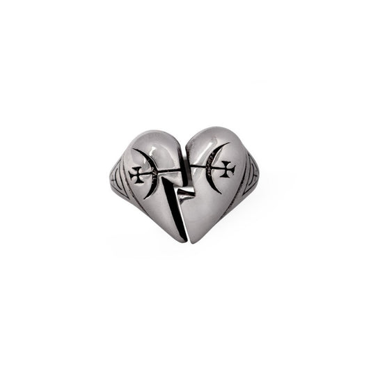 Alchemy Gothic Broken Promise Heart Ring