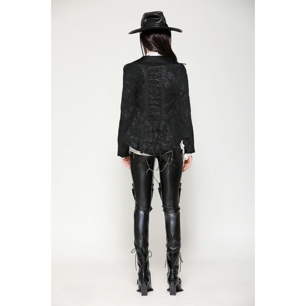 Dark in Love Arwen Black Brocade Jacket - Kate's Clothing