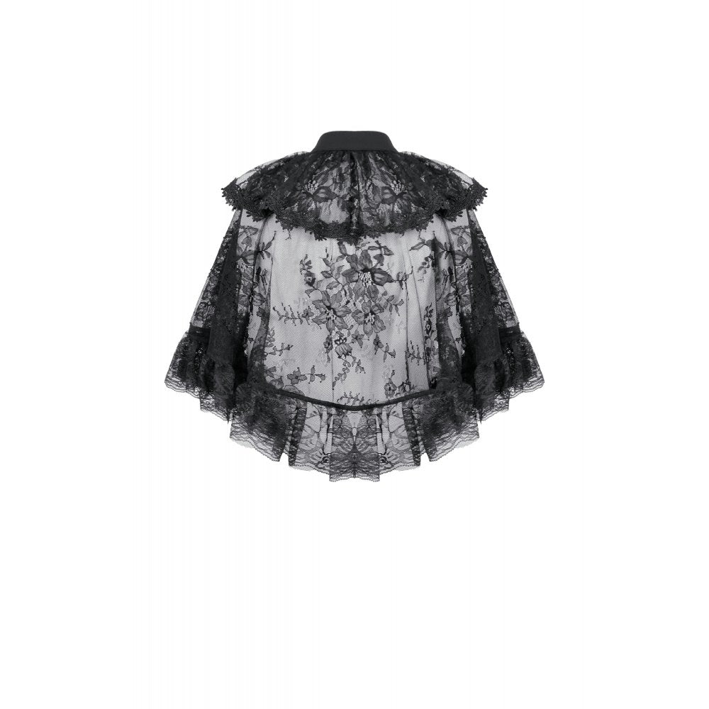 Dark in Love Bellatrix Lace Ruffle Capelet