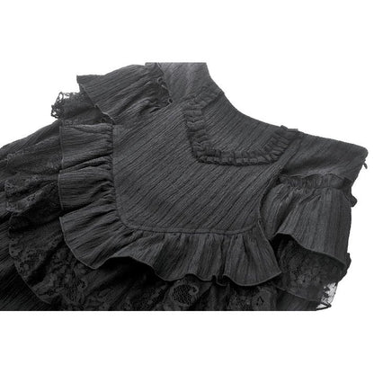 Dark in Love Cordelia Gothic High-Low Layered Skirt