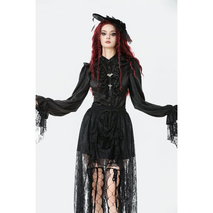 Dark in Love Sabina High-Low Sheer Lace Skirt