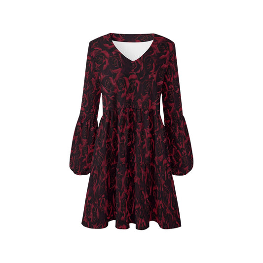 ANTIBrand Misfits Rack – Blood Roses Tiered Dress - 4XL (UK 24-26)