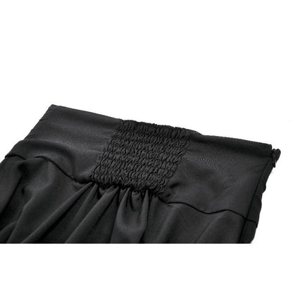 Dark In Love Dalaria High Waist Gothic Long Skirt - Lace Inset Panel