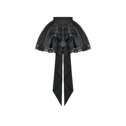 Dark In Love Beatrix Goth Satin Ruffled Overskirt