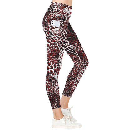 ANTIBrand Misfits Rack - Basilisk Skin Gym Leggings with Pockets - 2XL (UK 18-20)