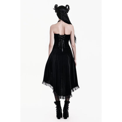 Dark in Love Crimson Vampiric Velvet Corset Top