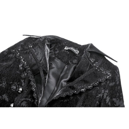Dark in Love Arwen Black Brocade Jacket - Kate's Clothing