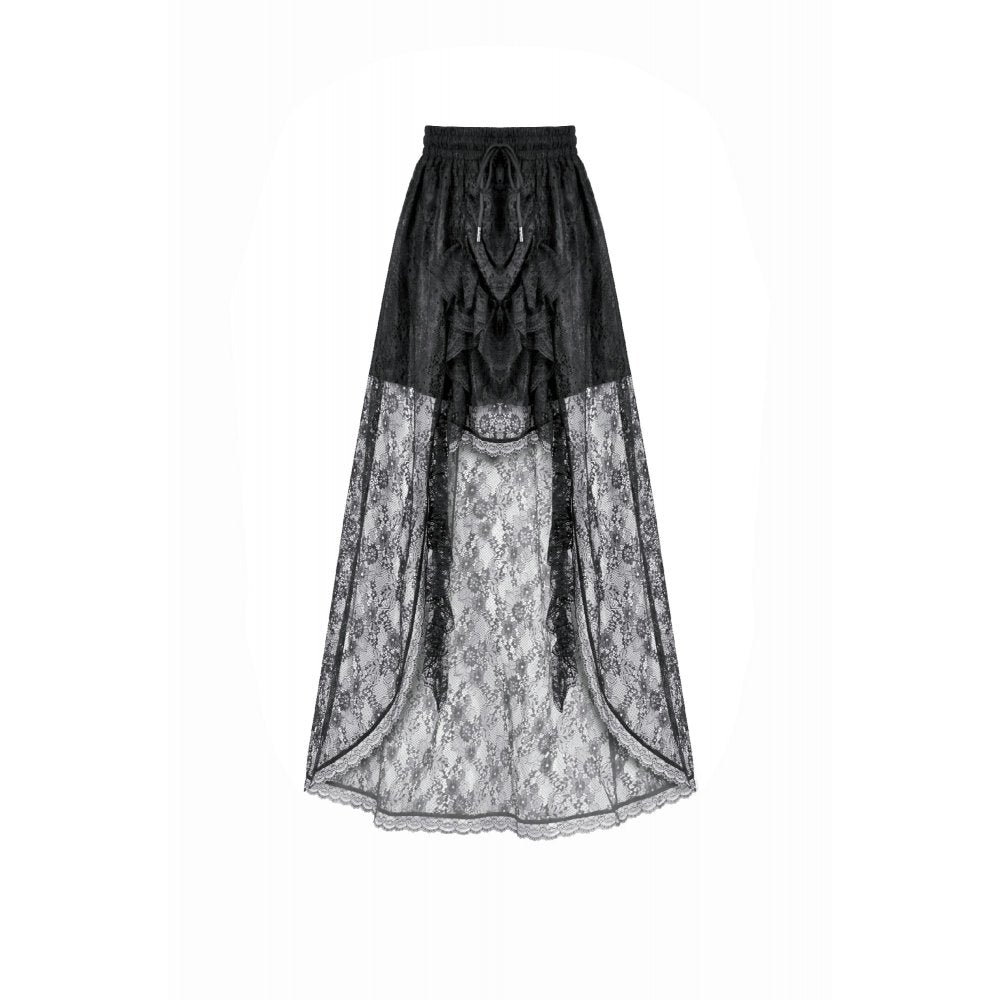 Dark in Love Sabina High-Low Sheer Lace Skirt